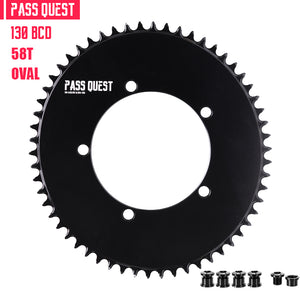 130 BCD (5-bolt AERO) Oval Narrow Wide Chainring