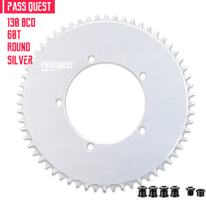 130 BCD (5-bolt AERO) Round Narrow Wide Chainring