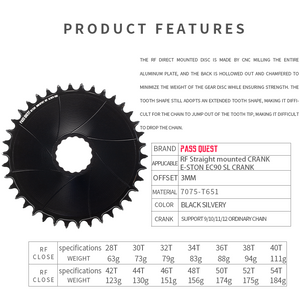 RACE FACE (3mm offset ) AERO Round Narrow Wide Chainring
